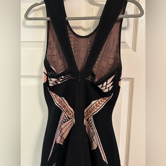 Herve Leger Embellished Flare Bottom Dress - Picture 5 of 5